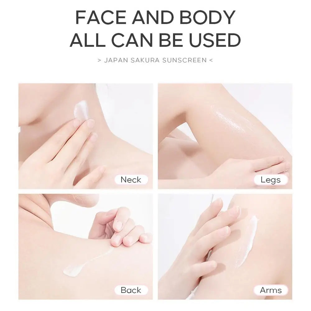 Facial Body sakura Sunscreen Whitening Sun Cream 30g Sunblock Skin Protective Cream Anti-Aging Oil-control Moisturizing SPF 50