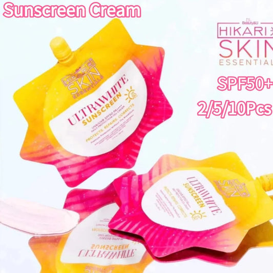 2/5/10PCS SPF50+ For Hikari Whitening Sunscreen Cream Moisturizing Nourishing Refreshing Sunscreen Long-lasting Sun Protection