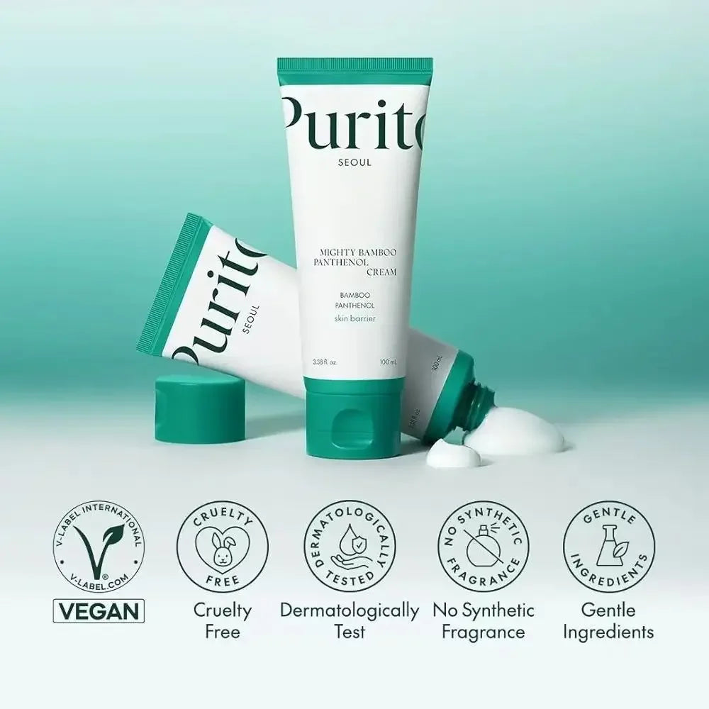 Purito Cream Bamboo Extract Panthenol Intensive Cream Soothing Moisturizing Repair Barrier 100ml