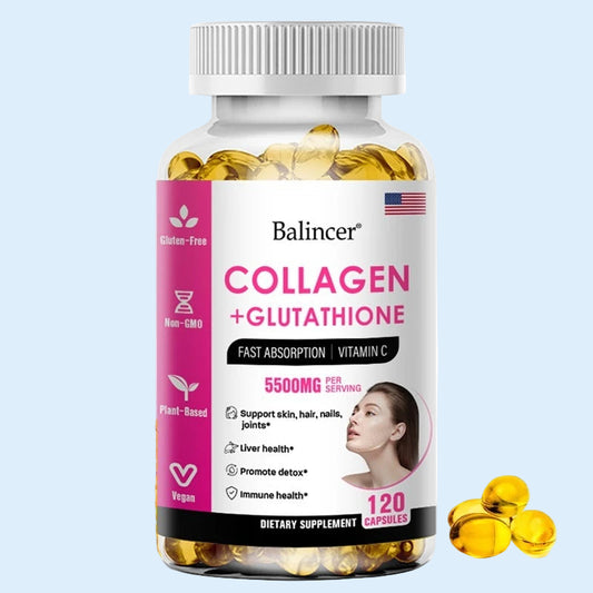 Glutathione Collagen Supplement - Maintain Youthful Vitality - Support Skin Health, Antioxidant Supplement, Non-GMO