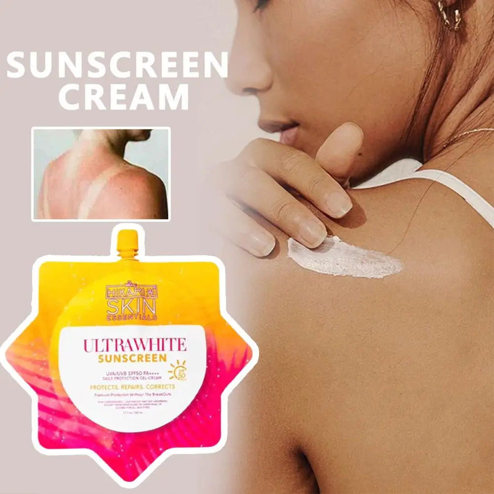 2/5/10PCS SPF50+ For Hikari Whitening Sunscreen Cream Moisturizing Nourishing Refreshing Sunscreen Long-lasting Sun Protection