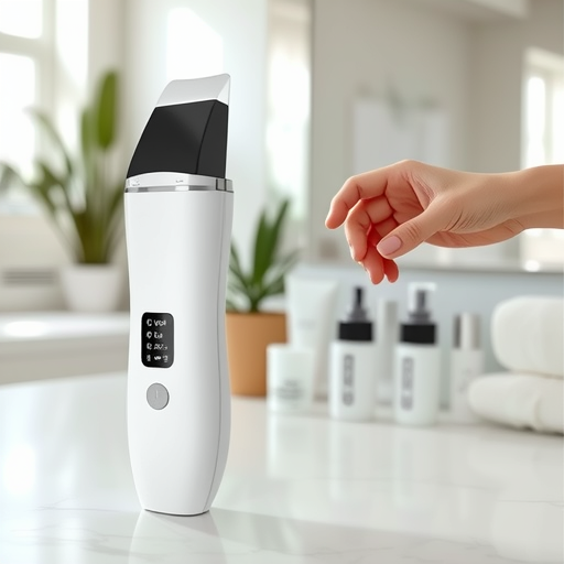 White Ultrasonic Skin Scrubber - Deep Pore Cleansing Facial Exfoliator with USB Type-C Charging