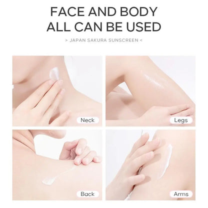 Facial Body sakura Sunscreen Whitening Sun Cream 30g Sunblock Skin Protective Cream Anti-Aging Oil-control Moisturizing SPF 50