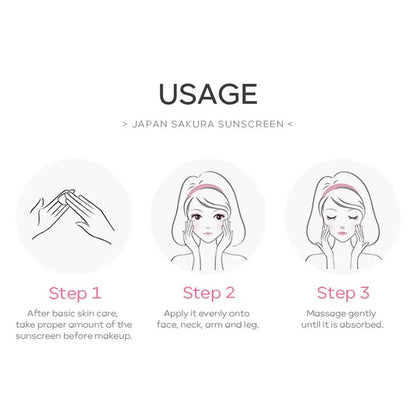 Facial Body sakura Sunscreen Whitening Sun Cream 30g Sunblock Skin Protective Cream Anti-Aging Oil-control Moisturizing SPF 50