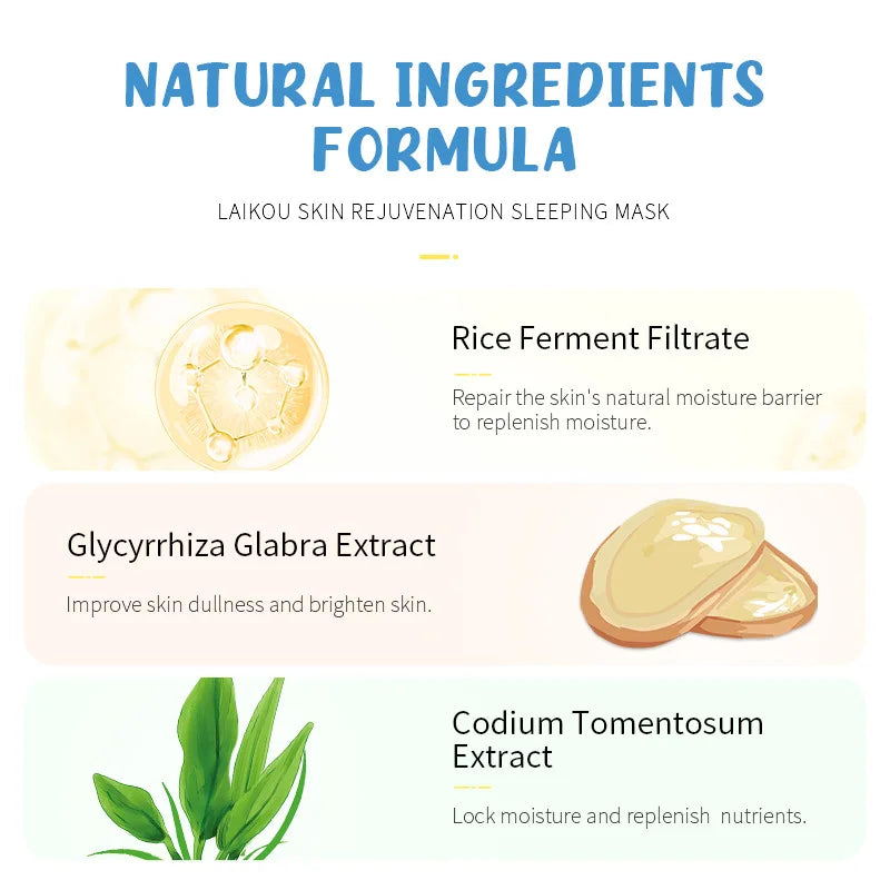 8pcs LAIKOU Moisturizing Facial Mask Hydrating Sleeping Face Sheet Masks Face Mask Beauty Korean Skin Care Products