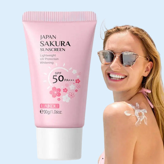 Facial Body sakura Sunscreen Whitening Sun Cream 30g Sunblock Skin Protective Cream Anti-Aging Oil-control Moisturizing SPF 50