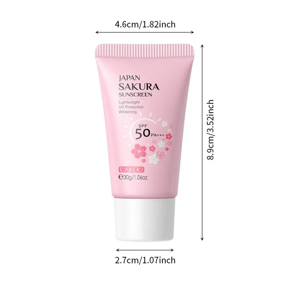 Facial Body sakura Sunscreen Whitening Sun Cream 30g Sunblock Skin Protective Cream Anti-Aging Oil-control Moisturizing SPF 50
